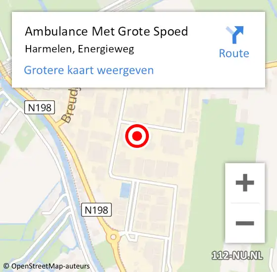 Locatie op kaart van de 112 melding: Ambulance Met Grote Spoed Naar Harmelen, Energieweg op 23 mei 2017 07:50