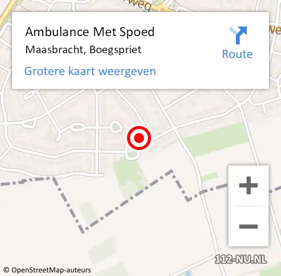 Locatie op kaart van de 112 melding: Ambulance Met Spoed Naar Maasbracht, Boegspriet op 23 mei 2017 08:16