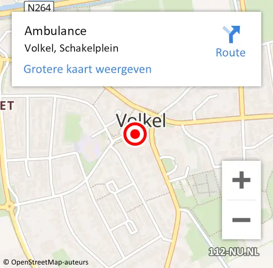 Locatie op kaart van de 112 melding: Ambulance Volkel, Schakelplein op 23 mei 2017 14:34