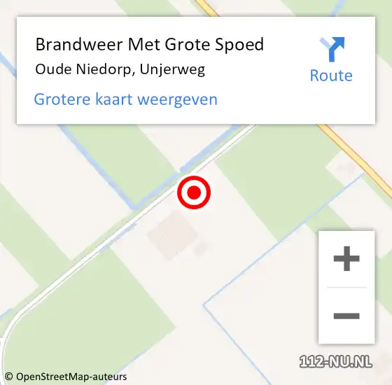Locatie op kaart van de 112 melding: Brandweer Met Grote Spoed Naar Oude Niedorp, Unjerweg op 23 mei 2017 16:53