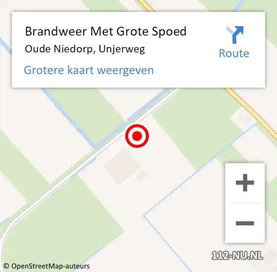 Locatie op kaart van de 112 melding: Brandweer Met Grote Spoed Naar Oude Niedorp, Unjerweg op 23 mei 2017 16:57