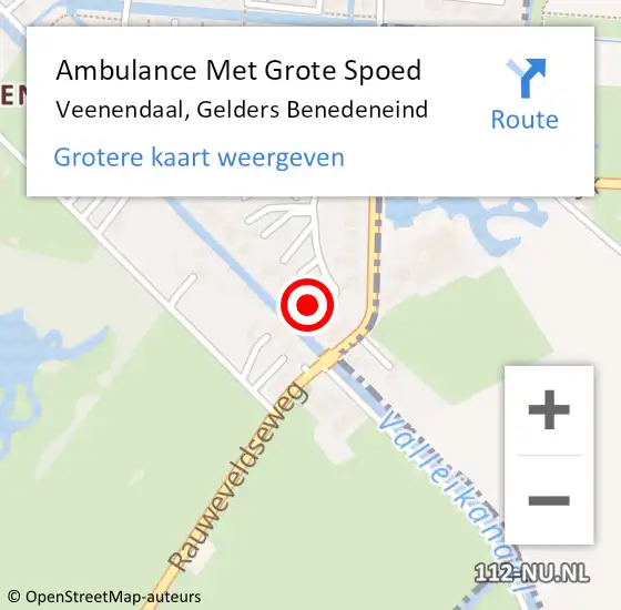 Locatie op kaart van de 112 melding: Ambulance Met Grote Spoed Naar Veenendaal, Gelders Benedeneind op 23 mei 2017 19:10