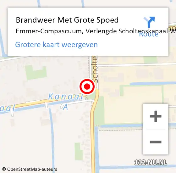 Locatie op kaart van de 112 melding: Brandweer Met Grote Spoed Naar Emmer-Compascuum, Verlengde Scholtenskanaal Wz op 23 mei 2017 21:43