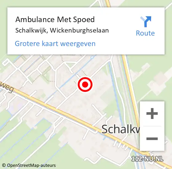 Locatie op kaart van de 112 melding: Ambulance Met Spoed Naar Schalkwijk, Wickenburghselaan op 23 mei 2017 21:54