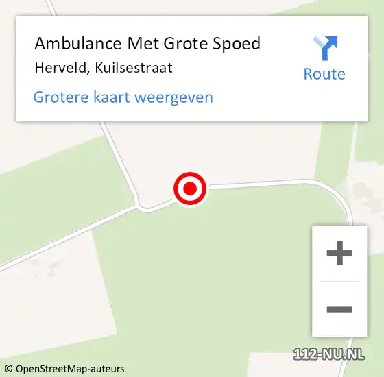 Locatie op kaart van de 112 melding: Ambulance Met Grote Spoed Naar Herveld, Kuilsestraat op 23 mei 2017 22:09