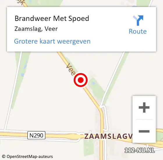 Locatie op kaart van de 112 melding: Brandweer Met Spoed Naar Zaamslag, Veer op 23 mei 2017 22:58