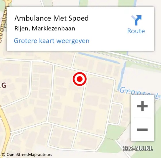 Locatie op kaart van de 112 melding: Ambulance Met Spoed Naar Rijen, Markiezenbaan op 24 mei 2017 11:04