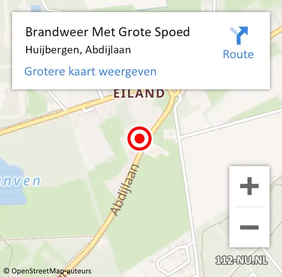 Locatie op kaart van de 112 melding: Brandweer Met Grote Spoed Naar Huijbergen, Abdijlaan op 24 mei 2017 11:42