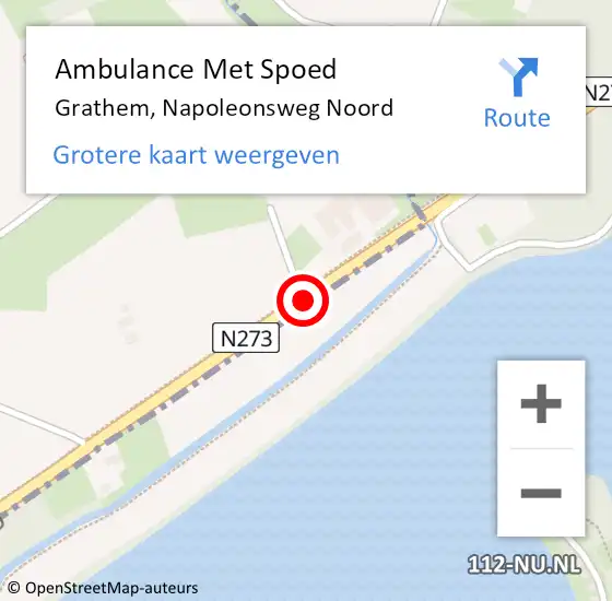 Locatie op kaart van de 112 melding: Ambulance Met Spoed Naar Grathem, Napoleonsweg Noord op 24 mei 2017 15:31