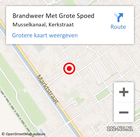 Locatie op kaart van de 112 melding: Brandweer Met Grote Spoed Naar Musselkanaal, Kerkstraat op 24 mei 2017 23:52