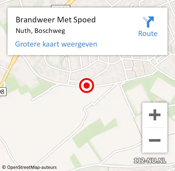 Locatie op kaart van de 112 melding: Brandweer Met Spoed Naar Nuth, Boschweg op 25 mei 2017 08:21