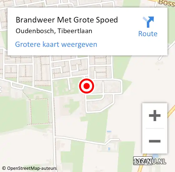 Locatie op kaart van de 112 melding: Brandweer Met Grote Spoed Naar Oudenbosch, Tibeertlaan op 25 mei 2017 12:48