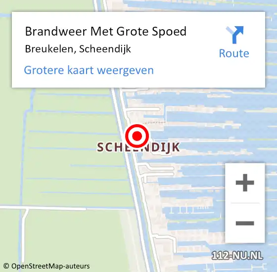 Locatie op kaart van de 112 melding: Brandweer Met Grote Spoed Naar Breukelen, Scheendijk op 25 mei 2017 15:08