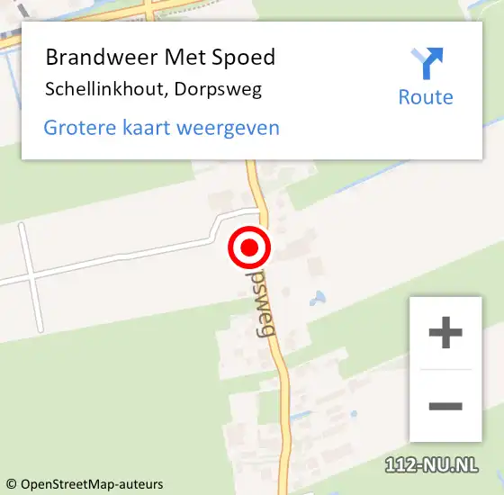 Locatie op kaart van de 112 melding: Brandweer Met Spoed Naar Schellinkhout, Dorpsweg op 25 mei 2017 20:30