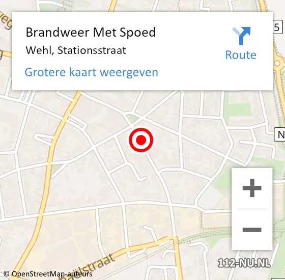 Locatie op kaart van de 112 melding: Brandweer Met Spoed Naar Wehl, Stationsstraat op 26 mei 2017 06:00