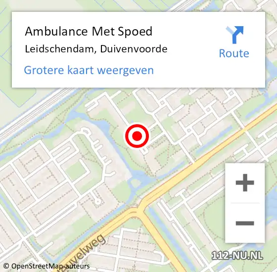 Locatie op kaart van de 112 melding: Ambulance Met Spoed Naar Leidschendam, Duivenvoorde op 26 mei 2017 07:24