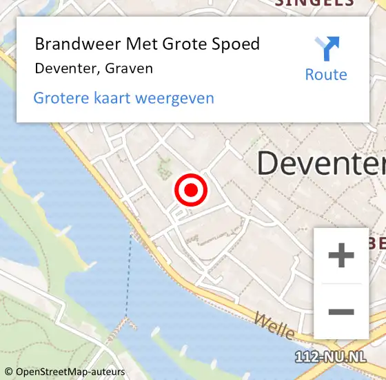 Locatie op kaart van de 112 melding: Brandweer Met Grote Spoed Naar Deventer, Graven op 26 mei 2017 11:34