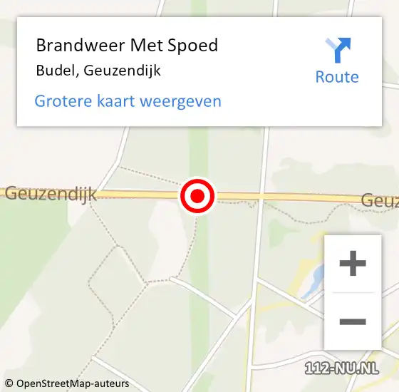 Locatie op kaart van de 112 melding: Brandweer Met Spoed Naar Budel, Geuzendijk op 26 mei 2017 14:44