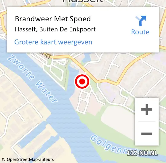Locatie op kaart van de 112 melding: Brandweer Met Spoed Naar Hasselt, Buiten De Enkpoort op 26 mei 2017 17:03