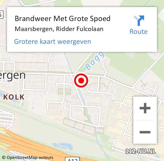 Locatie op kaart van de 112 melding: Brandweer Met Grote Spoed Naar Maarsbergen, Ridder Fulcolaan op 26 mei 2017 17:26