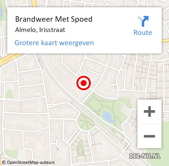 Locatie op kaart van de 112 melding: Brandweer Met Spoed Naar Almelo, Irisstraat op 26 mei 2017 17:37