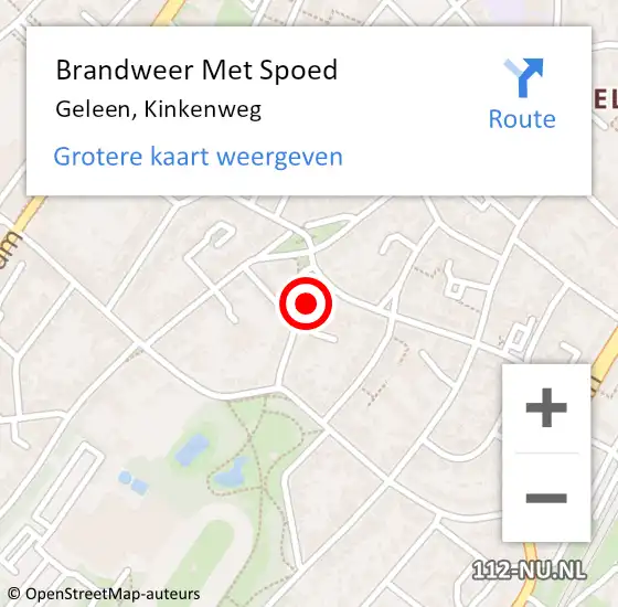 Locatie op kaart van de 112 melding: Brandweer Met Spoed Naar Geleen, Kinkenweg op 27 mei 2017 02:53