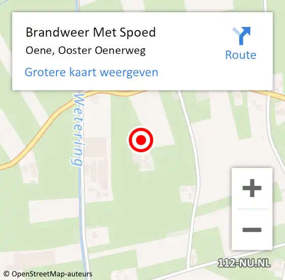 Locatie op kaart van de 112 melding: Brandweer Met Spoed Naar Oene, Ooster Oenerweg op 27 mei 2017 11:23