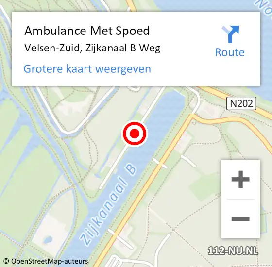 Locatie op kaart van de 112 melding: Ambulance Met Spoed Naar Velsen-Zuid, Zijkanaal B Weg op 27 mei 2017 14:50