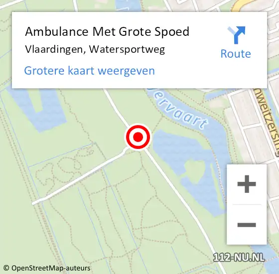 Locatie op kaart van de 112 melding: Ambulance Met Grote Spoed Naar Vlaardingen, Watersportweg op 27 mei 2017 20:46