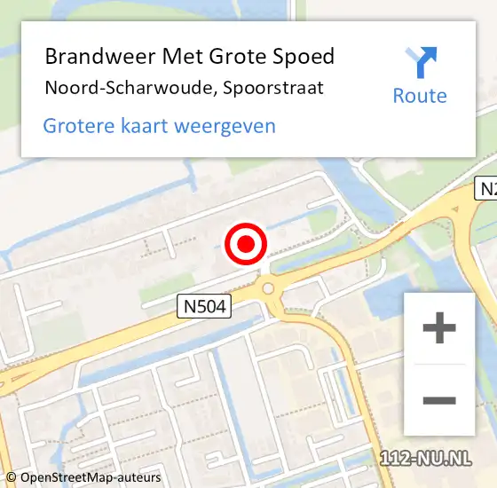 Locatie op kaart van de 112 melding: Brandweer Met Grote Spoed Naar Noord-Scharwoude, Spoorstraat op 28 mei 2017 02:12