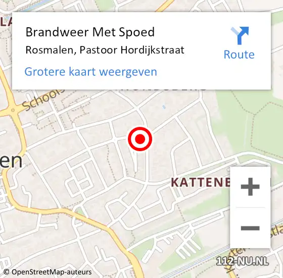 Locatie op kaart van de 112 melding: Brandweer Met Spoed Naar Rosmalen, Pastoor Hordijkstraat op 28 mei 2017 04:35