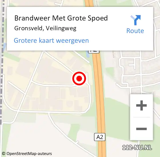 Locatie op kaart van de 112 melding: Brandweer Met Grote Spoed Naar Gronsveld, Veilingweg op 28 mei 2017 04:59