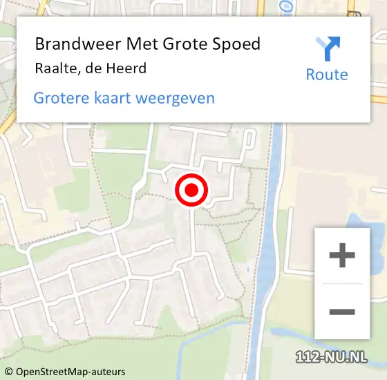 Locatie op kaart van de 112 melding: Brandweer Met Grote Spoed Naar Raalte, de Heerd op 28 mei 2017 09:24