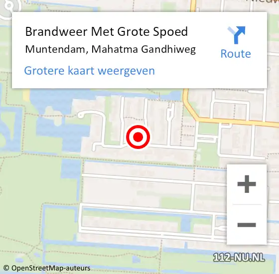 Locatie op kaart van de 112 melding: Brandweer Met Grote Spoed Naar Muntendam, Mahatma Gandhiweg op 28 mei 2017 23:38