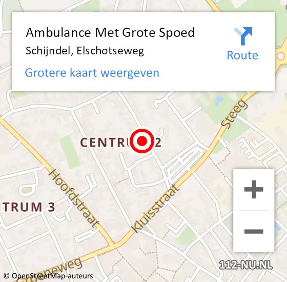 Locatie op kaart van de 112 melding: Ambulance Met Grote Spoed Naar Schijndel, Elschotseweg op 29 mei 2017 04:51