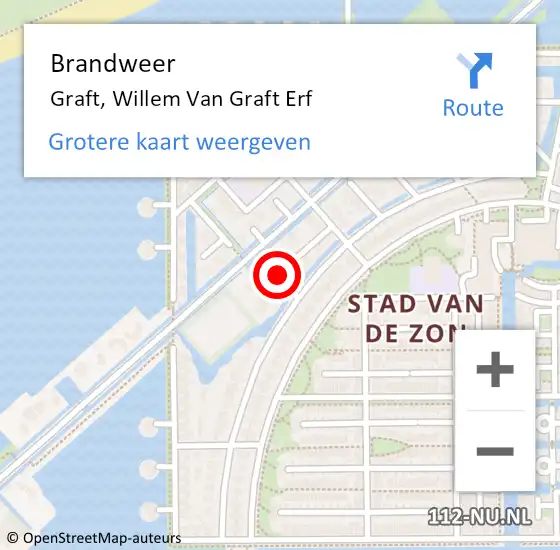 Locatie op kaart van de 112 melding: Brandweer Graft, Willem Van Graft Erf op 29 mei 2017 06:03