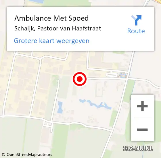 Locatie op kaart van de 112 melding: Ambulance Met Spoed Naar Schaijk, Pastoor van Haafstraat op 29 mei 2017 07:26