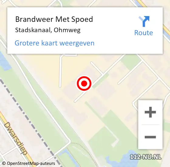 Locatie op kaart van de 112 melding: Brandweer Met Spoed Naar Stadskanaal, Ohmweg op 22 januari 2014 04:51