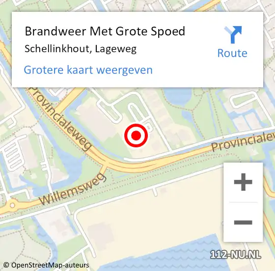 Locatie op kaart van de 112 melding: Brandweer Met Grote Spoed Naar Schellinkhout, Lageweg op 29 mei 2017 14:55