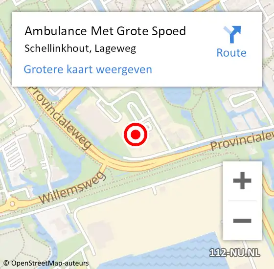 Locatie op kaart van de 112 melding: Ambulance Met Grote Spoed Naar Schellinkhout, Lageweg op 29 mei 2017 14:57