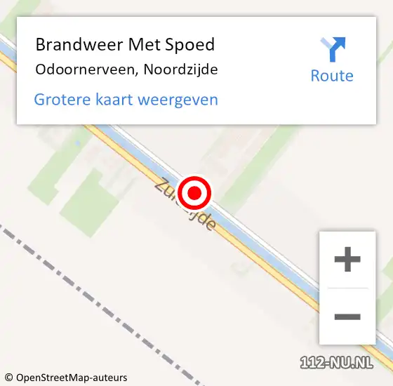 Locatie op kaart van de 112 melding: Brandweer Met Spoed Naar Odoornerveen, Noordzijde op 29 mei 2017 16:33