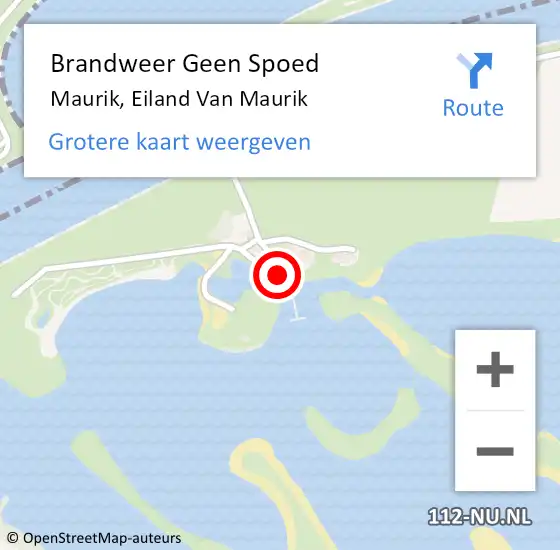 Locatie op kaart van de 112 melding: Brandweer Geen Spoed Naar Maurik, Eiland Van Maurik op 29 mei 2017 19:02