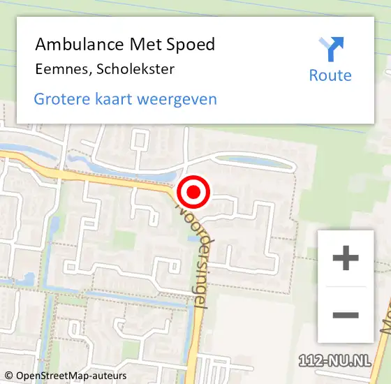 Locatie op kaart van de 112 melding: Ambulance Met Spoed Naar Eemnes, Scholekster op 29 mei 2017 19:18