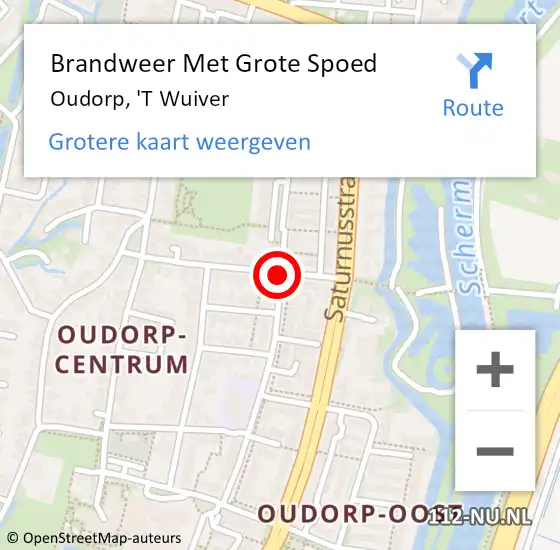 Locatie op kaart van de 112 melding: Brandweer Met Grote Spoed Naar Oudorp, 'T Wuiver op 30 mei 2017 08:51