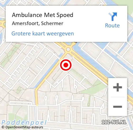 Locatie op kaart van de 112 melding: Ambulance Met Spoed Naar Amersfoort, Schermer op 30 mei 2017 09:05