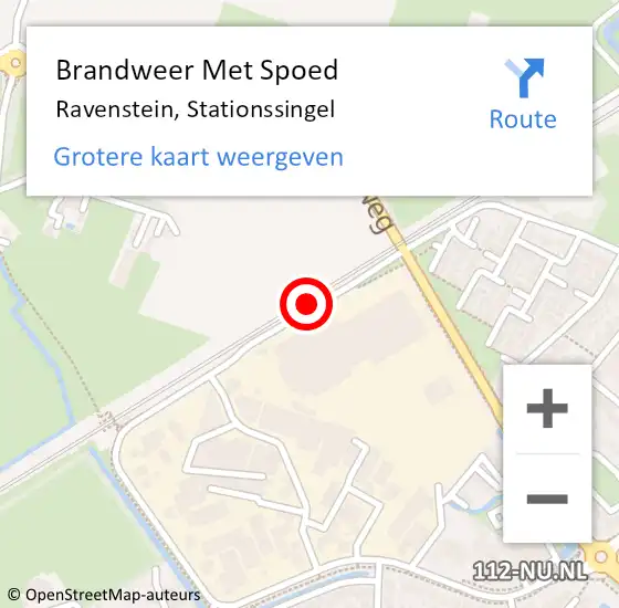 Locatie op kaart van de 112 melding: Brandweer Met Spoed Naar Ravenstein, Stationssingel op 30 mei 2017 16:02