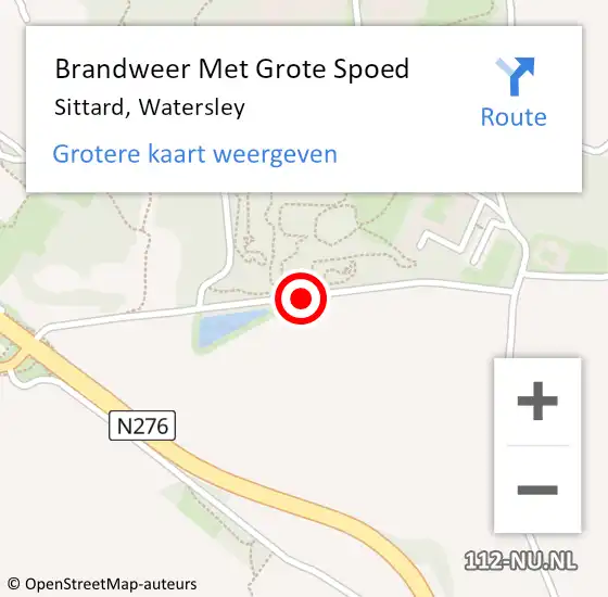 Locatie op kaart van de 112 melding: Brandweer Met Grote Spoed Naar Sittard, Watersley op 30 mei 2017 16:21