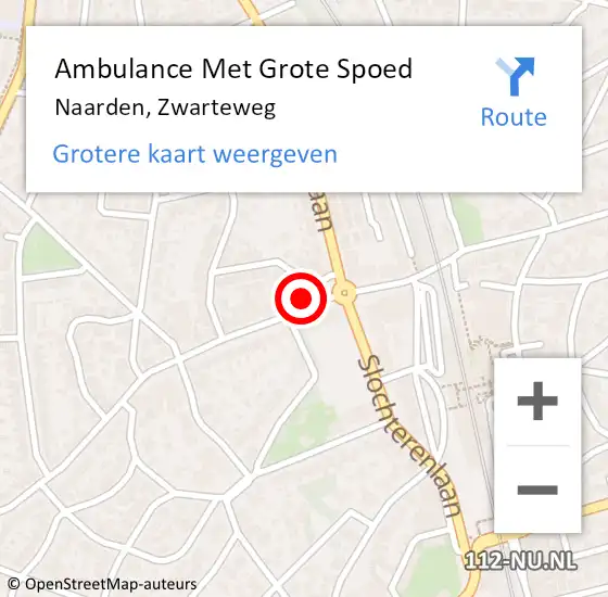 Locatie op kaart van de 112 melding: Ambulance Met Grote Spoed Naar Naarden, Zwarteweg op 30 mei 2017 16:24