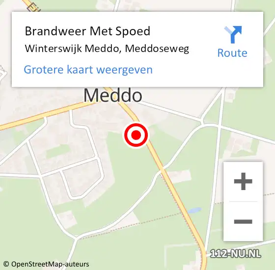 Locatie op kaart van de 112 melding: Brandweer Met Spoed Naar Winterswijk Meddo, Meddoseweg op 30 mei 2017 18:28