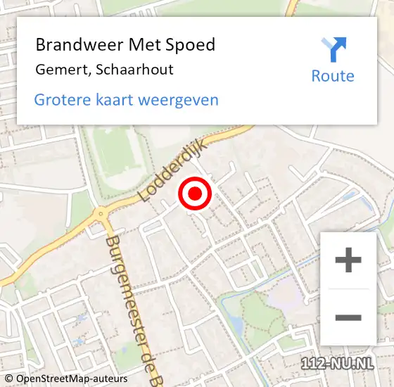 Locatie op kaart van de 112 melding: Brandweer Met Spoed Naar Gemert, Schaarhout op 30 mei 2017 21:25